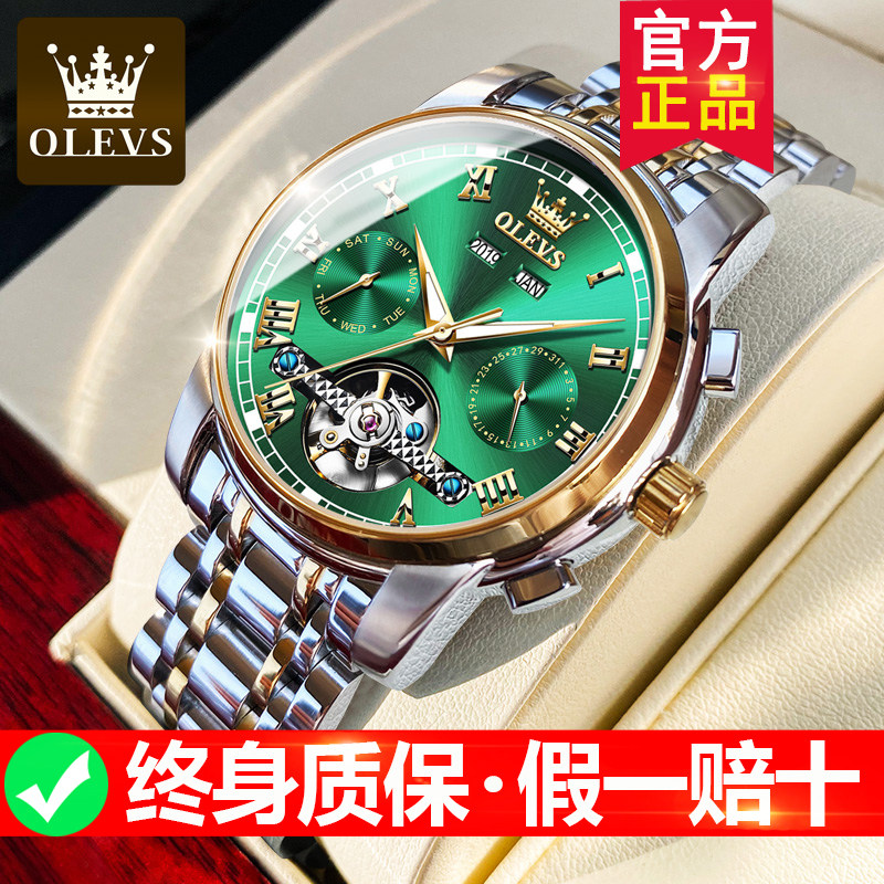 绿水鬼瑞士正品牌手表男士全自动机械表名牌防水镂空男款潮流十大