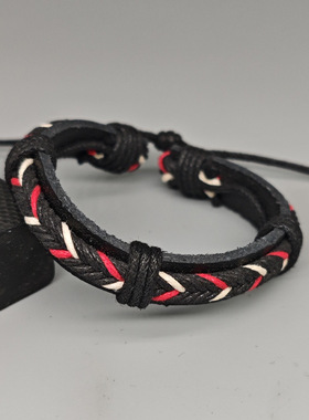 复古嘻哈多层编织手链抽绳可调节个性民族风网红学生平价欧美手环