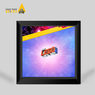 人仔收纳相框适用乐高71023大电影2第二季抽抽乐原创画框背景定制