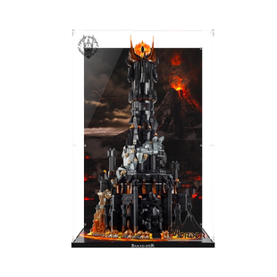 LYB乐一百适用乐高魔戒10333指环王巴拉都黑塔展示盒透明防尘罩