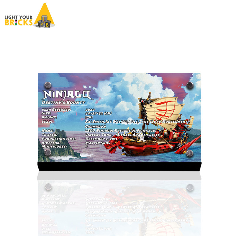 lightyourbricks适用于乐高71705命运赏赐号铭牌亚克力专用展示牌