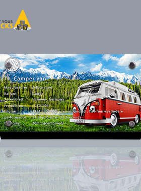 Light your bricks适用乐高 10220大众T1露营车 亚克力展示牌铭牌