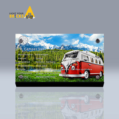 Light your bricks适用乐高 10220大众T1露营车 亚克力展示牌铭牌