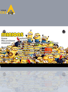 Light your bricks 适用乐高 75551小黄人系列 亚克力展示牌铭牌