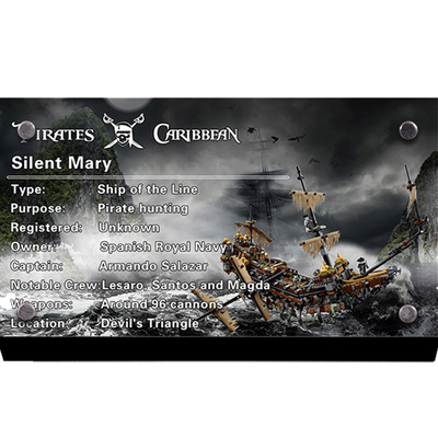 Light your bricks 适用乐高71042沉默的玛丽号 亚克力展示牌铭牌