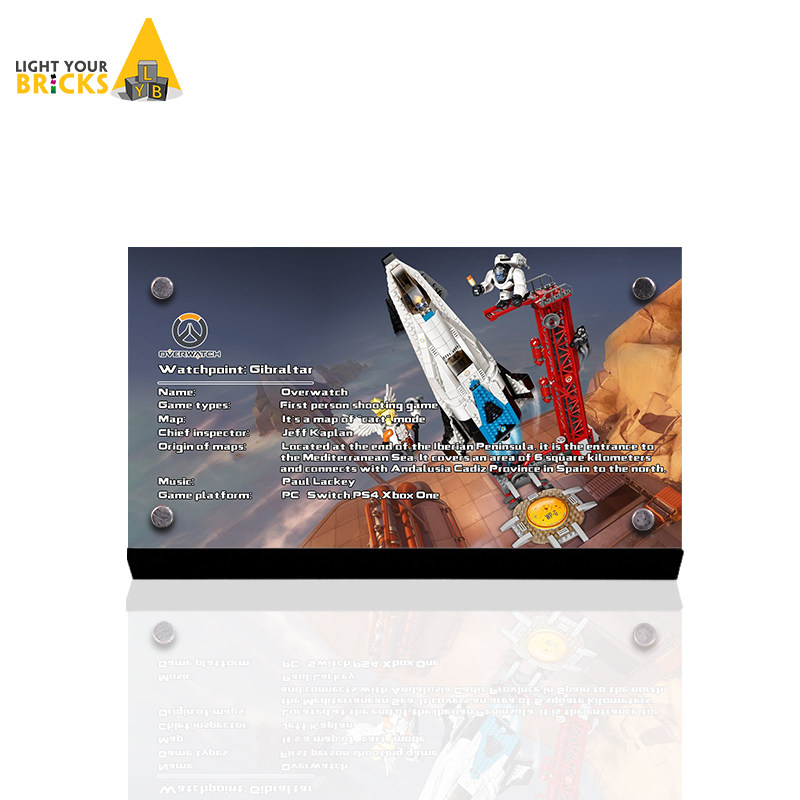 light your bricks适用乐高lego75975守望先锋监测站模型展示铭牌