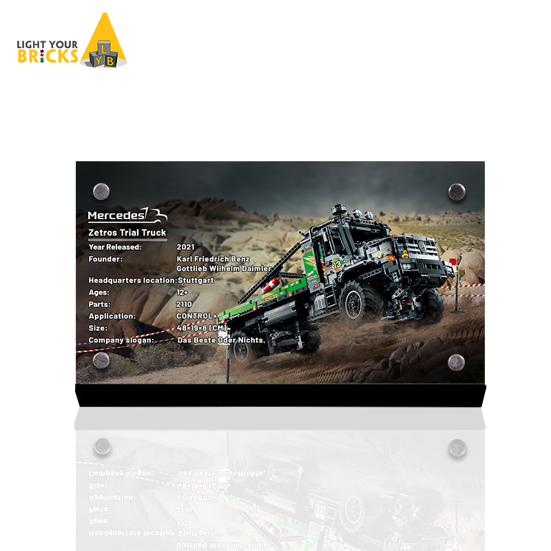 light your bricks适用乐高42129奔驰卡车展示铭牌积木模型亚克力