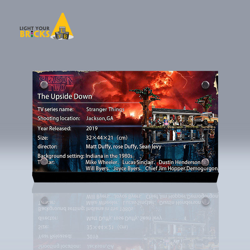 Light your bricks 适用乐高 75810怪奇物语 颠倒 亚克力展示铭牌