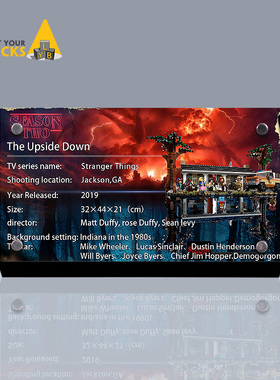 Light your bricks 适用乐高 75810怪奇物语 颠倒 亚克力展示铭牌