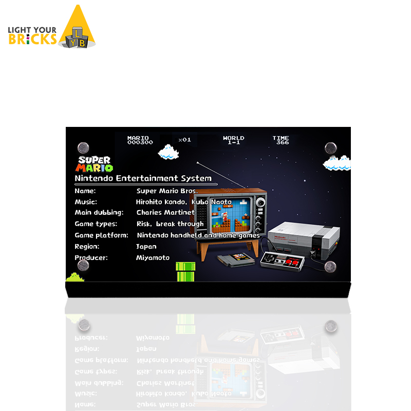 lightyourbricks适用于乐高71374超级马里奥专用积木模型展示铭牌