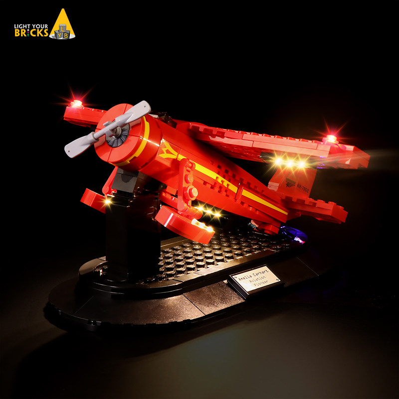 lyb适用乐高40450致敬航空先驱灯饰套装积木模型小飞机灯具发光