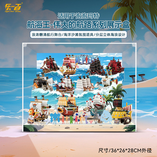 乐一百适用泡泡玛特海贼王航海王伟大的航路盲盒手办收纳展示盒