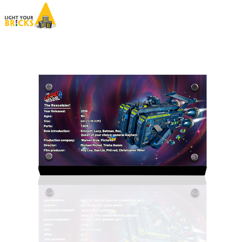 light you rbricks适用于乐高70839大电影2专用积木模型展示铭牌