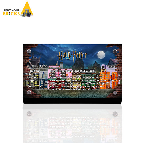 light your bricks适用乐高75978对角巷哈利波特系列积木展示铭牌