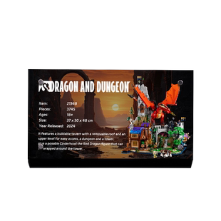 乐一百适用乐高21348龙与地下城红龙传说积木亚克力展示铭牌