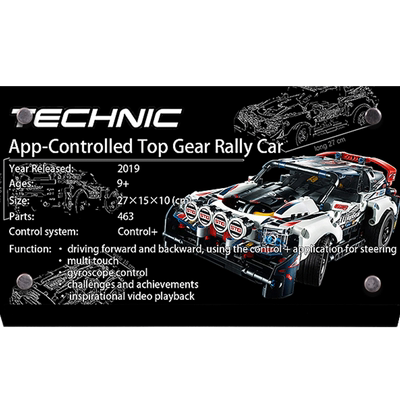 Light your bricks适用乐高机械42109遥控拉力赛车亚克力展示铭牌