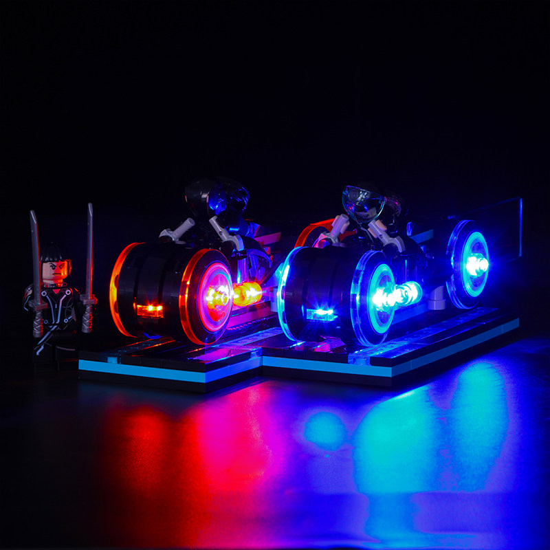 lyb灯饰适用乐高21314ideas迪斯尼创极速光轮tron积木灯光套装组