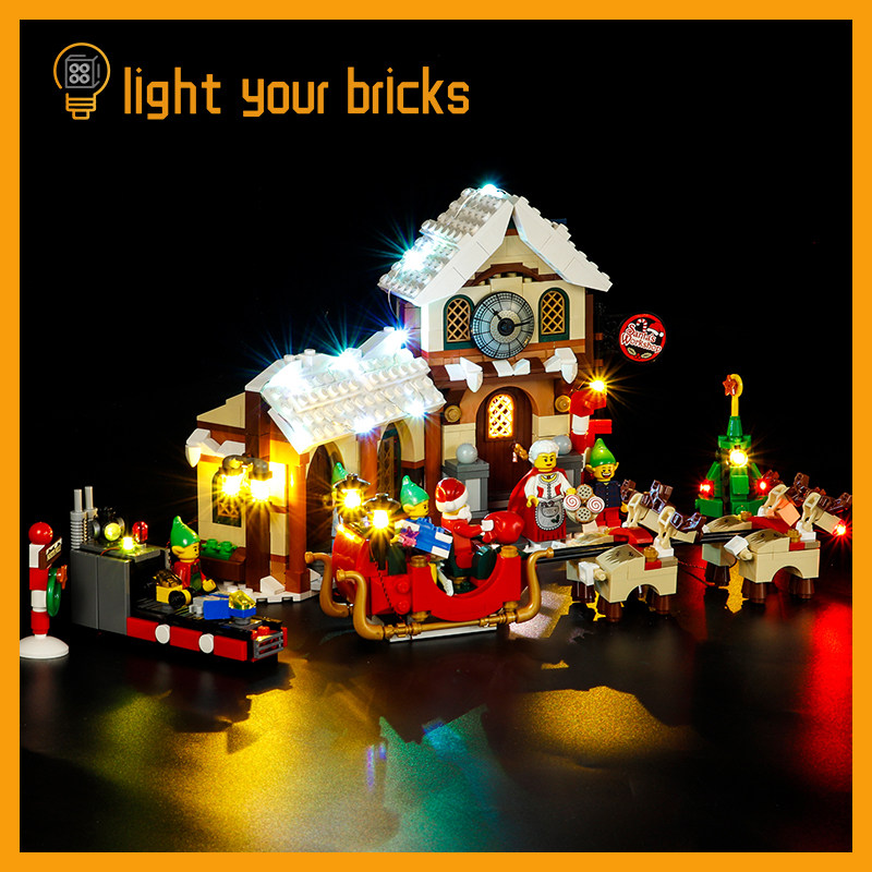 适用乐高10245圣诞老人工作室冬季圣诞系列 led配套灯饰diy灯光组