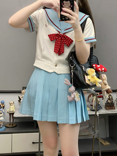 夏季水手服收腰jk原创制服套装女
