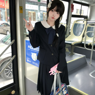 外套秋冬学院风校供感西服套装 小圆 零度句号原创jk制服圆领西装