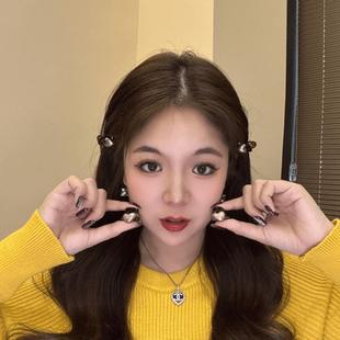 爱心刘海小抓夹半扎发公主头发夹两侧精致高级感夹子头饰侧边发卡