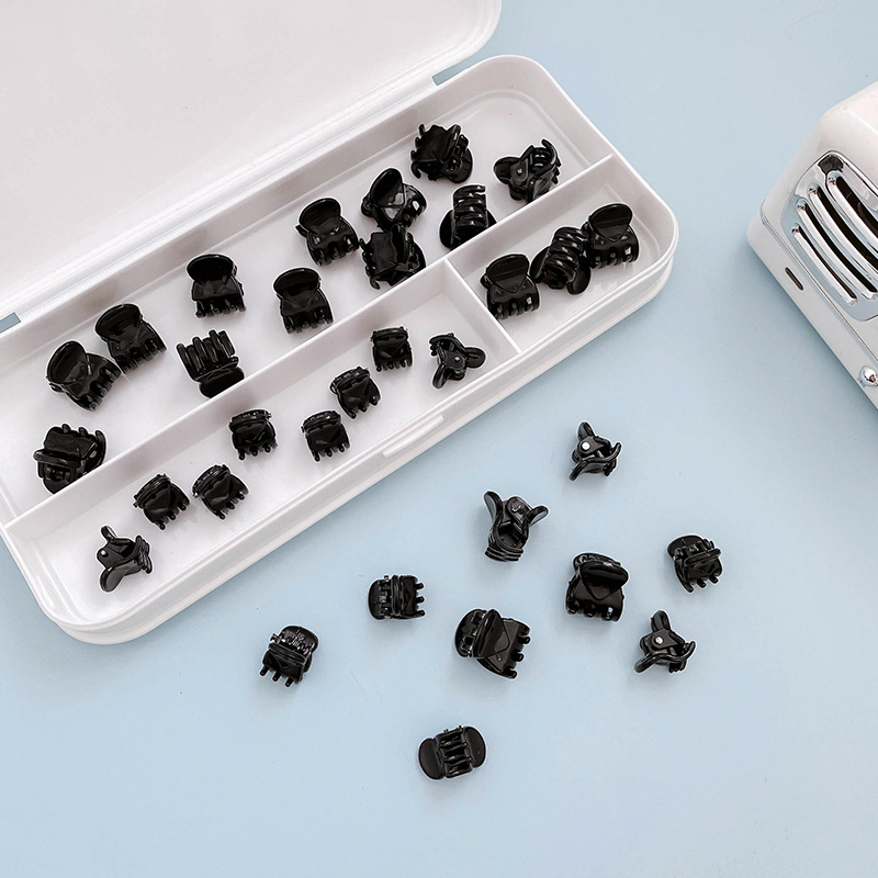 小抓夹黑色碎发发卡发量少高马尾