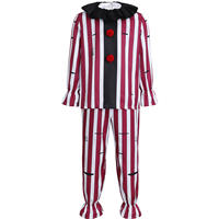 New nightmare cosplay costume with red and white stripes, torn horror clown costume, Halloween horror performance costume thumbnail 7