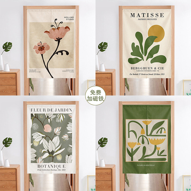 定制门帘网红文字家用厨房卧室