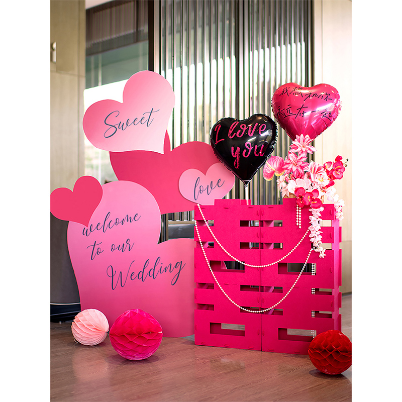 婚礼场景布置背景墙婚房装饰道具