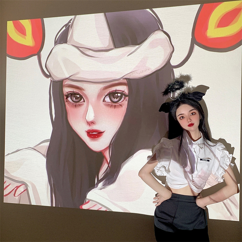 万圣节装饰投影灯拍照道具
