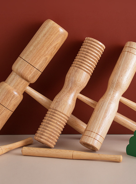 奥尔夫打击乐器橡木加沟双响筒成人幼儿园小学蛙鸣筒木鱼高低梆子