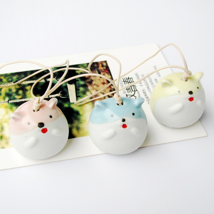 风铃挂饰小清新陶瓷仓鼠风玲日式挂件创意女生卧室小礼物