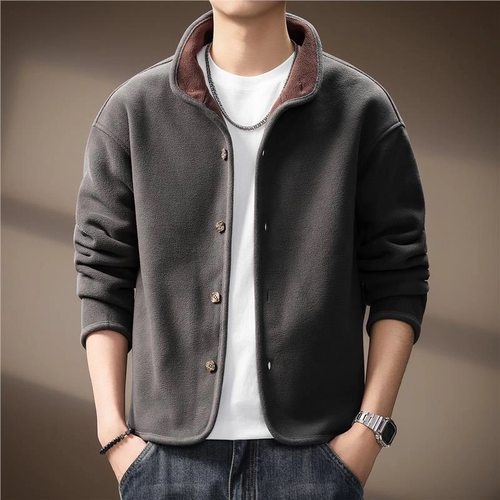 高级感小众开衫设计感夹克外套男士秋季新款休闲潮流保暖内胆上衣