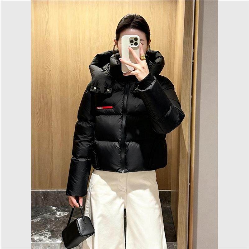 现货！黑色轻薄羽绒服女2025新款冬季保暖减龄韩系短款连帽面包服,女装/女士精品,大码羽绒服,淘宝优惠券,粉丝福利购,淘宝优惠卷