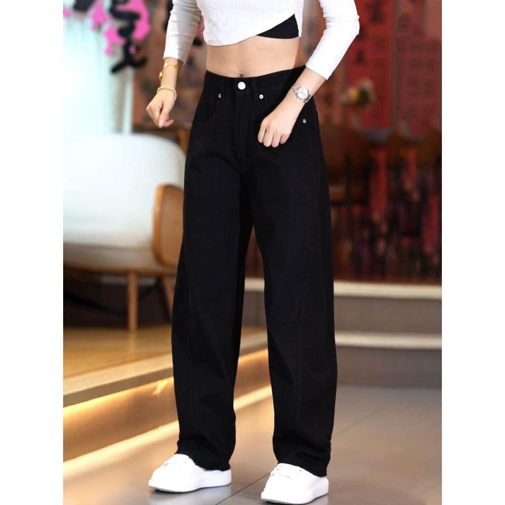 黑色牛仔裤男秋季2025新款美式高街阔腿弯刀裤潮牌百搭痞帅直筒裤