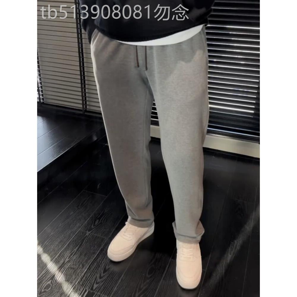 高端2025秋季男士直筒休闲裤时尚潮流简约百搭纯色卫裤弹力运动裤