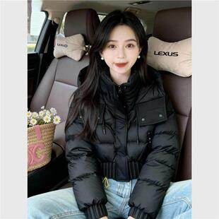 现货！2025超火黑色短款加厚保暖面包服棉服巨好看冬装外套小棉袄