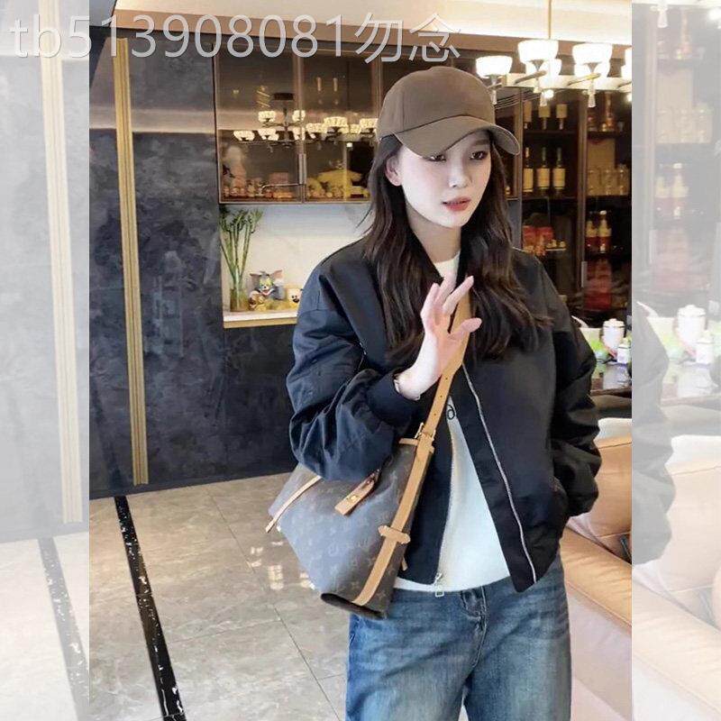 美式复古黑色短款棒球服外套女2025秋季高级感超好看韩系夹克上衣