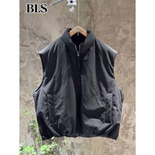 高端黑色立领羽绒马甲男款冬季2025新款纯色保暖坎肩外套男士上衣