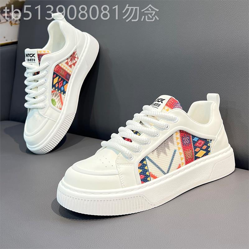 【海外奢品】夏季男士印花帆布鞋透气休闲板鞋潮流个性穿搭百搭潮