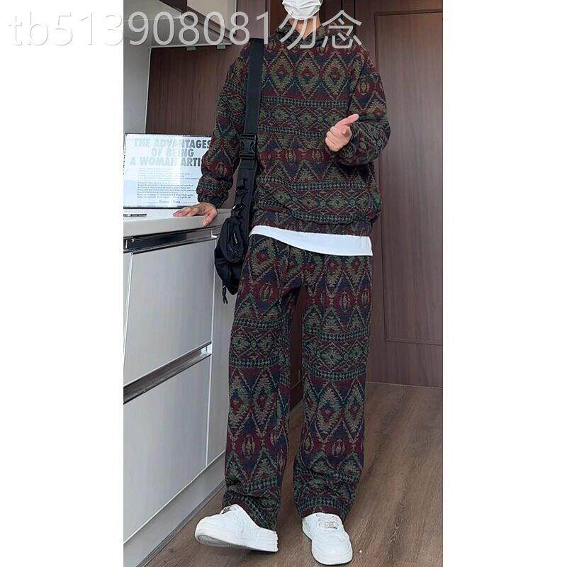 高端欧货运动休闲套装男士秋冬季2026新款连帽卫衣卫裤子一套男装