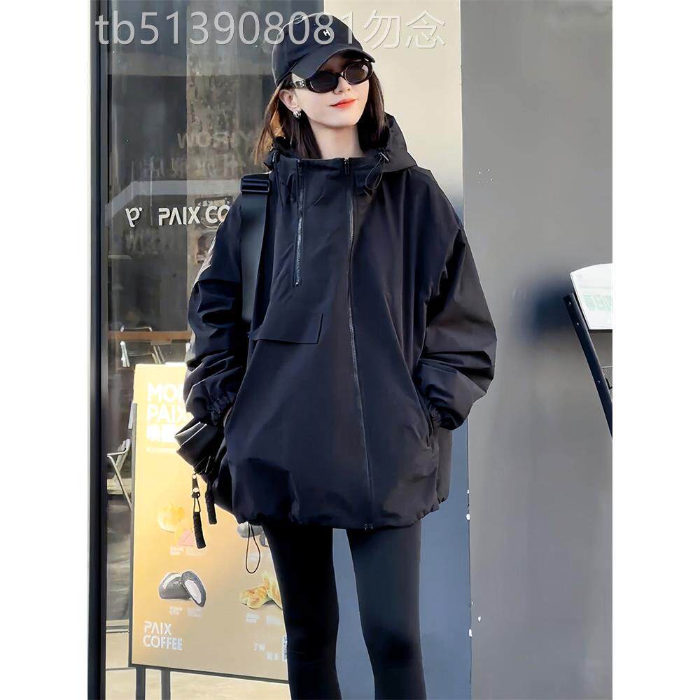 潮牌欧货时尚高级感冲锋衣外套女春秋2025新款爆款宽松休闲防风衣