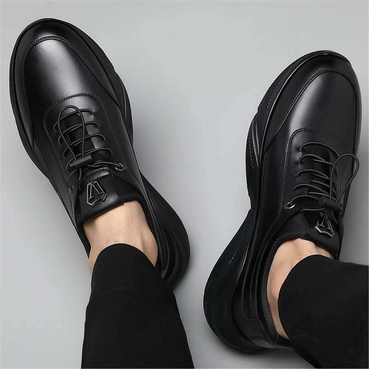 男鞋冬季2025新款真牛皮加绒休闲皮鞋潮流增高防水软底舒适旅游鞋,流行男鞋,休闲皮鞋,淘宝优惠券,粉丝福利购,淘宝优惠卷