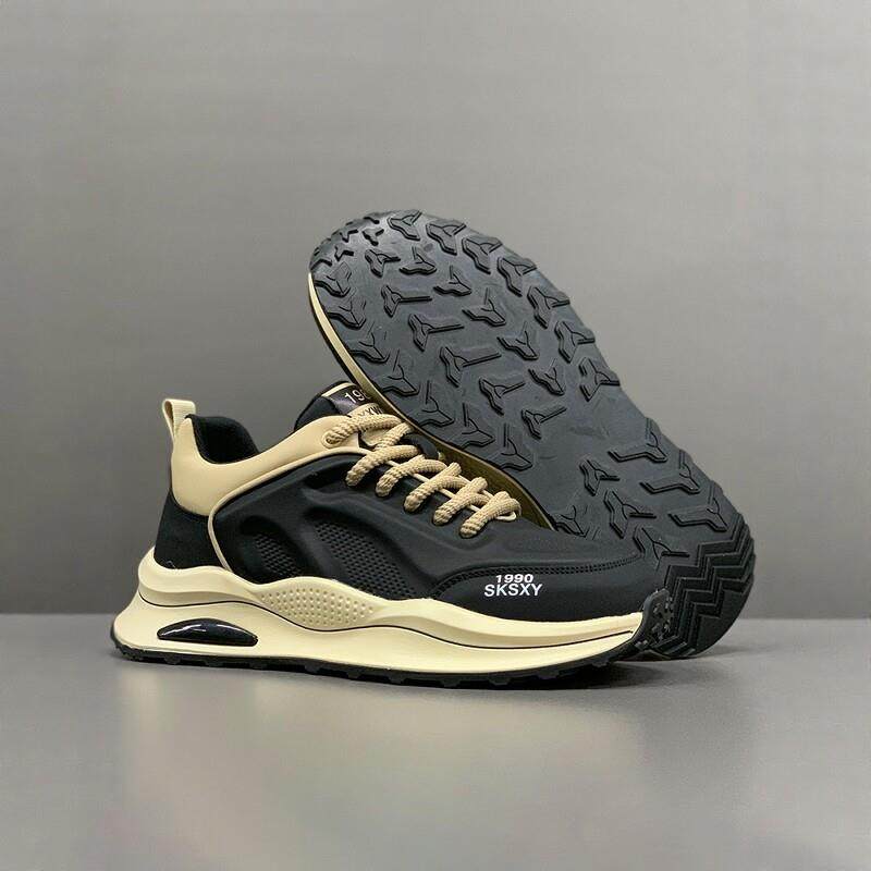 男鞋冬季2026新款真皮透气百搭休闲运动鞋轻便旅游软底增高老爹鞋,流行男鞋,老爹鞋,淘宝优惠券,粉丝福利购,淘宝优惠卷