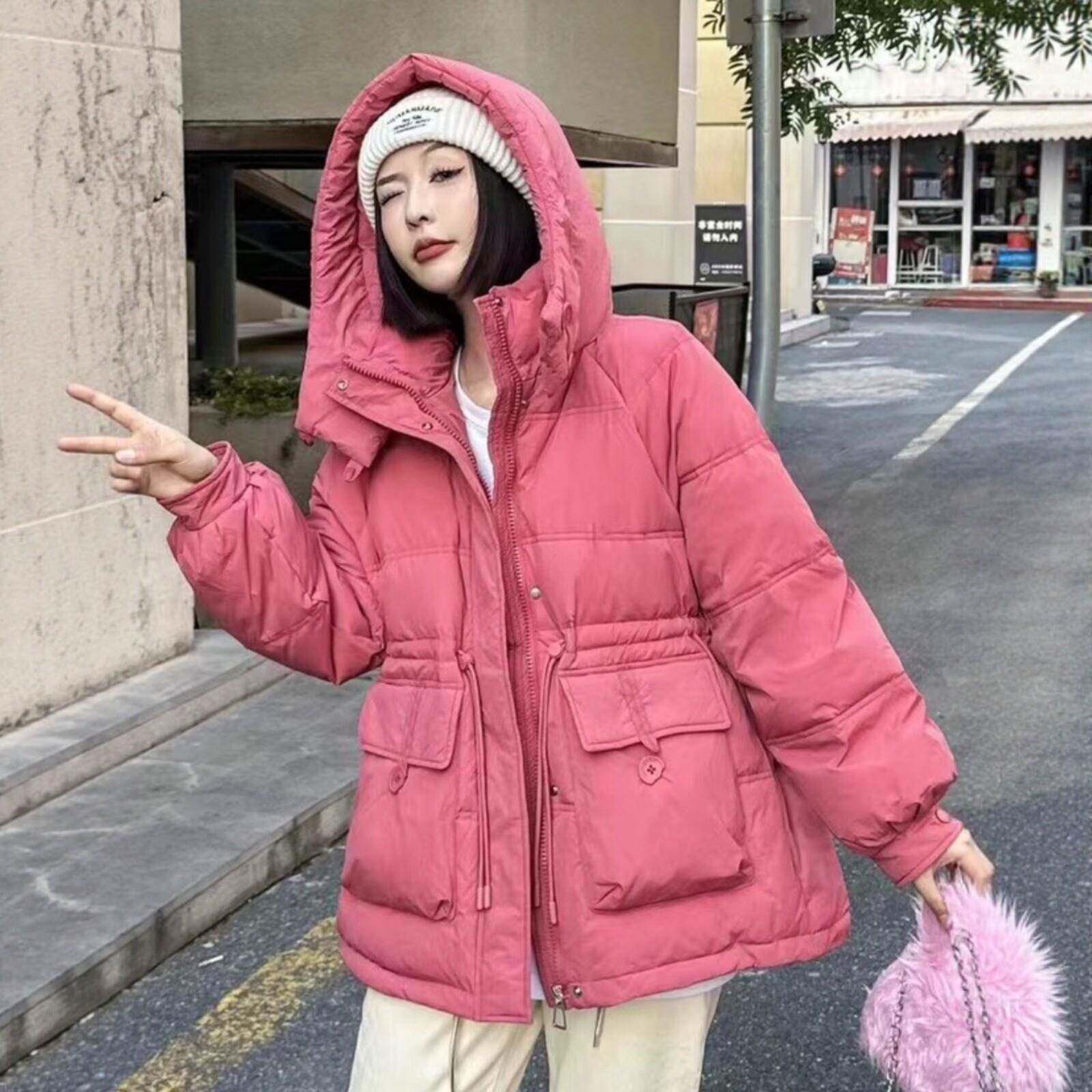 2025年新款羽绒服女短款秋冬女装收腰显瘦小个子连帽加厚白鸭绒服