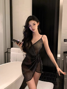 柔欲曲线性感睡衣女纯欲风蕾丝高级感独特绝美网纱吊带睡裙家居服