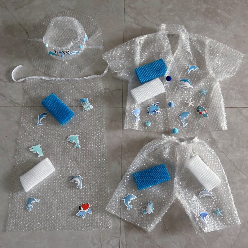 环保时装秀儿童服装幼儿园男童走秀手工diy创意海洋主题环保衣服