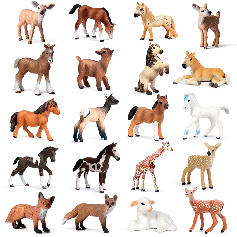 幼崽野生儿童小长颈鹿仿真白尾鹿