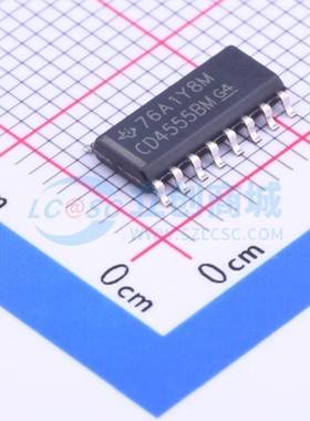 信号开关/编解码器/多路复用器 CD4555BM SOIC-16 TI/德州 元器件