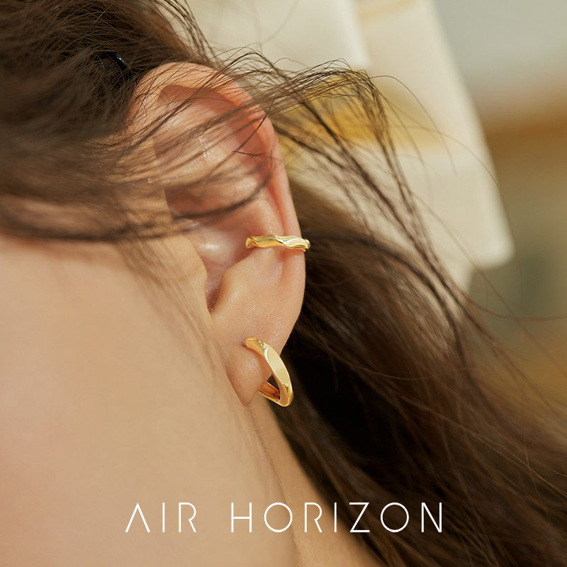AIR-HORIZON耳夹无耳洞女波浪纹图片